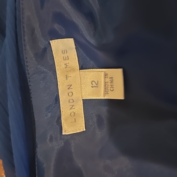 London Times Royal Blue One Sboulder Dress - Picture 6 of 9